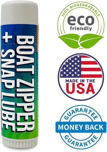 Zipper Wax & Zip Lube Marine Grade Zipper Lubricant Stick Zipper Lubricate with Ease Boat, Canvas, Bimini Snap, Metal Zippers, Jackets, Coolers, Vinyl Panels, Wetsuit & Drysuit No Oil & Graphite Mess in Saudi Arabia