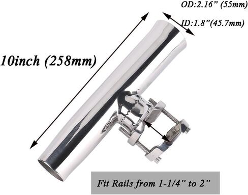 فوتو راب حامل صنارة صيد من الستانلس ستيل بتصميم بطولة لقضبان الصيد من قطعتين 1-1/4 انش الى 2 انش in Kuwait