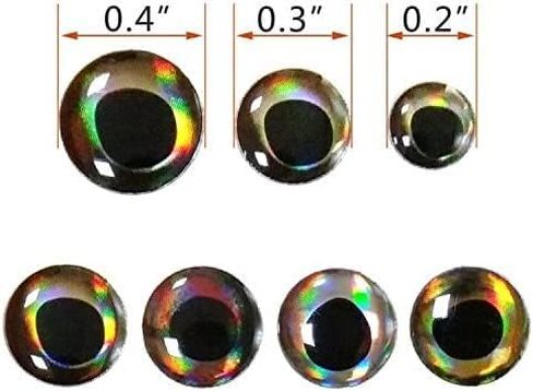 3D/4D Fishing Lure Eyes Realistic Holographic Fishing Eyes Bait Making Kit in Kuwait