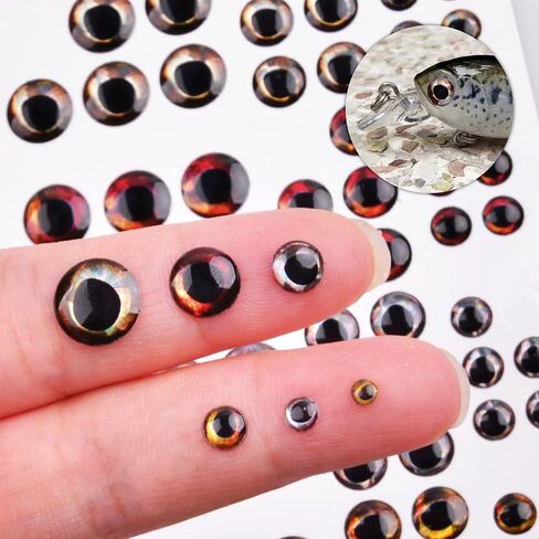 3D/4D Fishing Lure Eyes Realistic Holographic Fishing Eyes Bait Making Kit in Kuwait