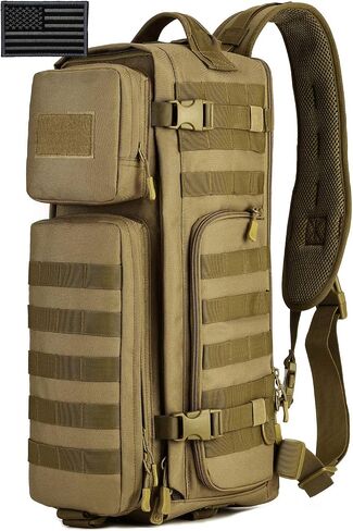 حقيبة حامية بالإضافة إلى حقيبة حبال تكتيكية عسكرية MOLLE Crossbody Pack (تتضمن التصحيح) in Kuwait