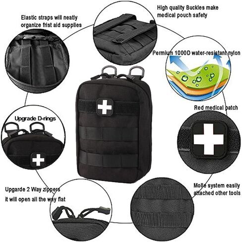 الحقيبة الطبية - 1000D التكتيكية MOLLE EMT الحقائب الإسعافات الأولية IFAK حقيبة المرافق مع التصحيح الإسعافات الأولية والقص in Kuwait