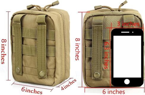 GHFY First Aid Pouch EMT IFAK Medical Pouchs, Tactical MOLLE Utility Empty Pouch (Black) in Kuwait