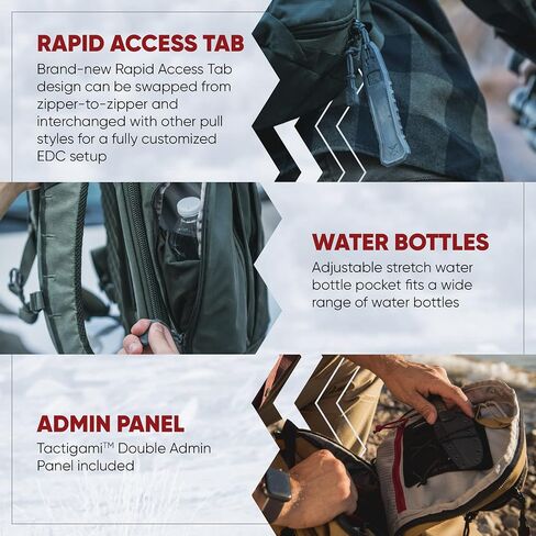 Vertx Gamut EDC Tactical Backpack 25L CCW Bag Tactical Gear, for Men and Women, Dark Earth in Kuwait