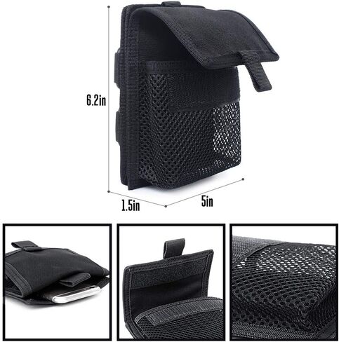 LIVANS Tactical Mesh Pocket, Molle Mesh Pouch Small Utility Pouch Mag Dump Pouch Storage Pocket Backpack Attachment EDC Pouch Hook-N-Loop Quick Release Design in Kuwait