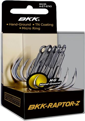 BKK Raptor-X Treble Hook 3X | Saltwater Corrosion Resistant Bright Tin Coating | Hand Ground Point | Heavy Duty Lure Hook, Popping, Stickbaits in Saudi Arabia