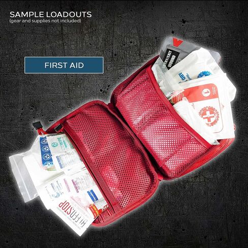 EPG Tactical Bag EDC Pouch, Molle Utility Pouch - Organizer, First Aid Black Backpack Organizer Pouches, Backpack, Modular Survival Bag, Gear, Large, Red in Saudi Arabia