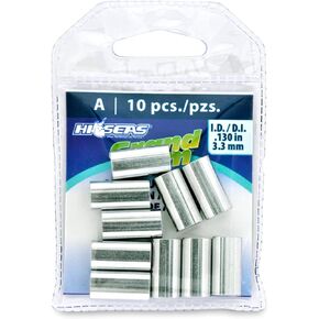 HI-SEAS Grand Slam Aluminum Fishing Line Crimp Sleeves - Retail Pack, Durable and Strong Crimps for Monofilament 40lb Test up to 600lb Test for Saltwater Fishing Leaders in Kuwait