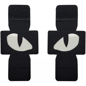 DONGKER 2 PCS Tactical Cat Eyes Patches,MOLLE Reflective Fun Cat Eyes Morale Patches Self-Adhesive for Clothing Backpack Armband