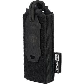 TOPTACPRO Single Pistol Molle Mag Pouch Glock M1911 92F 9mm .40S&M Open top Magazine Holder Tactical Tool Pouch Flashlight Holster 500D Cordura Nylon