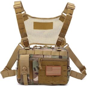 Taxatm Molle Admin Pouch with Laser Cutting Loop,Car EDC EMT Molle Pouches, Large Capacity Tactical Pouch, EDC Pouch Organizer Include US Flag