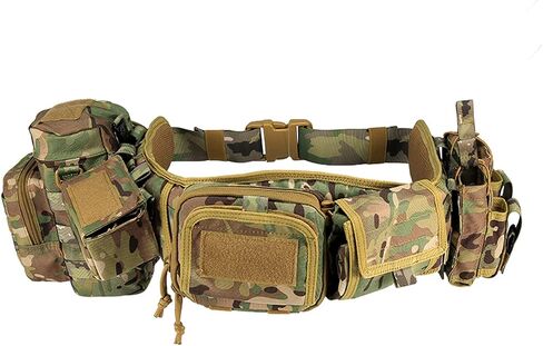 YAKEDA Tactical Battle Belt Duty Belt Law Enforcement Utility Belt Police Belt Set 5 PCS in Kuwait
