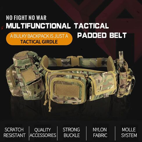 YAKEDA Tactical Battle Belt Duty Belt Law Enforcement Utility Belt Police Belt Set 5 PCS in Kuwait