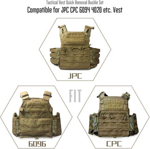 LIVANS Quick Release Buckle Set for Plate Carrier, Molle Side Belt Cummerbund Fast Fit Buckle Set Single Point Quick Release Assembly in Kuwait