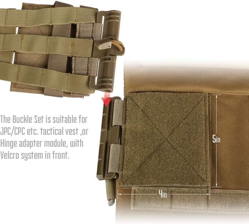 LIVANS Quick Release Buckle Set for Plate Carrier, Molle Side Belt Cummerbund Fast Fit Buckle Set Single Point Quick Release Assembly in Kuwait
