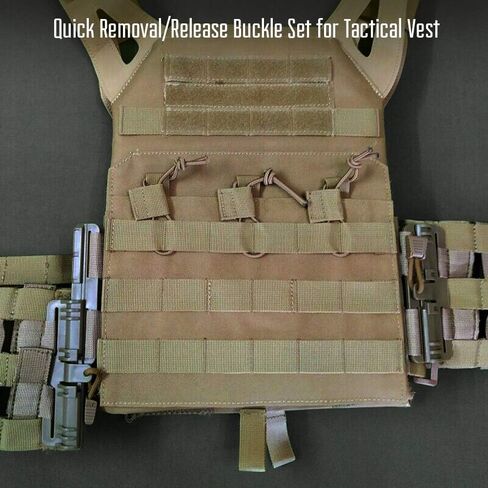 LIVANS Quick Release Buckle Set for Plate Carrier, Molle Side Belt Cummerbund Fast Fit Buckle Set Single Point Quick Release Assembly in Kuwait