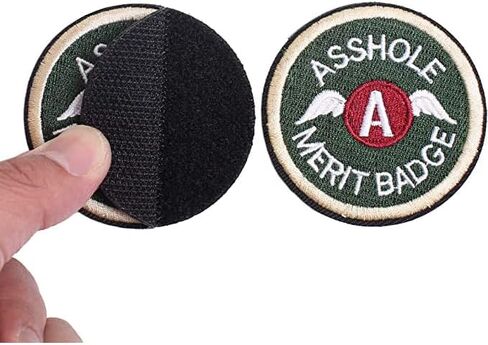 VSCAL Asshole Merit Badge Patch مضحك التكتيكية العسكرية المعنويات التصحيح هوك وحلقة، بقع شعار شارة التكتيكية العسكرية (4PCS) in Kuwait