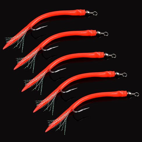 Striped Bass Trolling Tube Lures,Fishing Trolling Tube Teaser Rig with Stainless Steel Hooks Barrel Swivels for Striper Saltwater Game Fish in Saudi Arabia