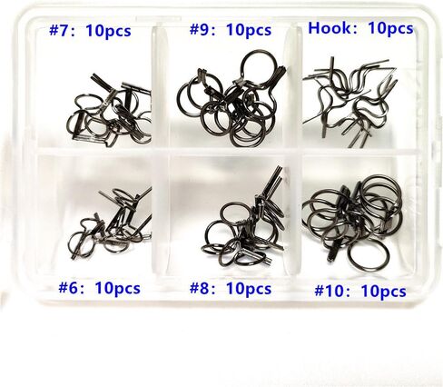 كالافرما 6 حجم 60 قطعة/صندوق سلك صلب قدم واحدة يطير الصيد رود دليل لتقوم بها بنفسك أدلة إصلاح الفضة والأسود والرمادي اللون in Kuwait