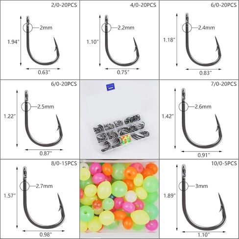 Fishing Hooks Saltwater Live Bait Hook Circle Hooks Stainless Steel Fishing Hooks 2X Strong Assist Hooks Sharpened Hooks for Ocean Saltwater Freshwater Fishing in Saudi Arabia