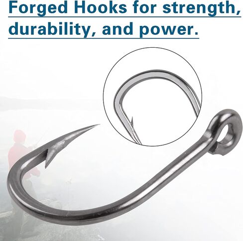 Fishing Hooks Saltwater Live Bait Hook Circle Hooks Stainless Steel Fishing Hooks 2X Strong Assist Hooks Sharpened Hooks for Ocean Saltwater Freshwater Fishing in Saudi Arabia