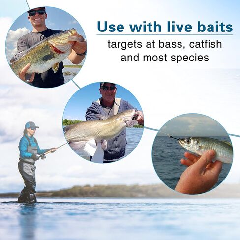 Fishing Hooks Saltwater Live Bait Hook Circle Hooks Stainless Steel Fishing Hooks 2X Strong Assist Hooks Sharpened Hooks for Ocean Saltwater Freshwater Fishing in Saudi Arabia