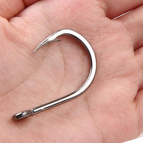Fishing Hooks Saltwater Live Bait Hook Circle Hooks Stainless Steel Fishing Hooks 2X Strong Assist Hooks Sharpened Hooks for Ocean Saltwater Freshwater Fishing in Saudi Arabia