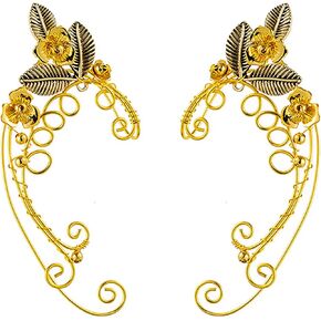 فريش مي اقراط اذن قزم، اقراط كريستال ملفوفة بسلك معدني غير مثقوب، مجوهرات اقراط عتيقة للنساء in Kuwait