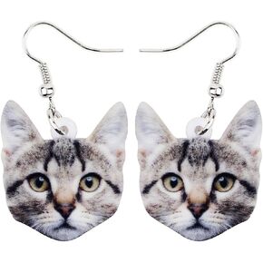 Bonsny Acrylic Drop Dangle Sweet Cat Earrings Jewelry For Women Girls Kids Gift Charms accessories in Kuwait