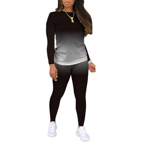 DvaeMalligo Two Piece Outfits for Women Jogger Outfit Tracksuit Sweatsuits and Sweatpants Sports Sets
