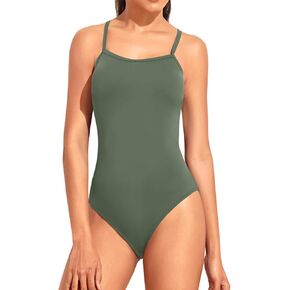 Yonique Women's Athletic Swimsuits One Piece Bathing Suit Sport Training Swimwear