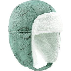 POXIMI Toddler Trapper Hat Baby Winter Hats Boys Windproof Snow Cap Girls Warm Earflap Sherpa Lined Caps for Kids