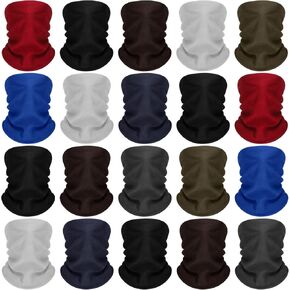 Winter Neck Warmers Fleece Neck Gaiter Face Mask Set Windproof Balaclava Scarf for Homeless Skiing Cycling Running, 8 Colors in Saudi Arabia