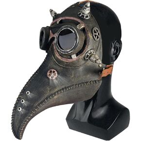 قناع الهالوين من IKIJM: قناع طبيب الطاعون - منقار الأنف الطويل التأثيري Steampunk للهالوين زي الدعائم لحفلات المهرجانات للبالغين قناع تنكر in Kuwait