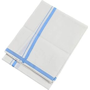 Kolakeer™ Men's Cotton White Dhoti with Elegant Color Border - Traditional South Indian Veshti Mundu