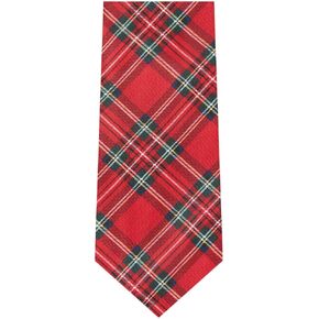 Jacob Alexander Merry Christmas Royal Stewart Red Plaid Men's XL Neck Tie in Kuwait