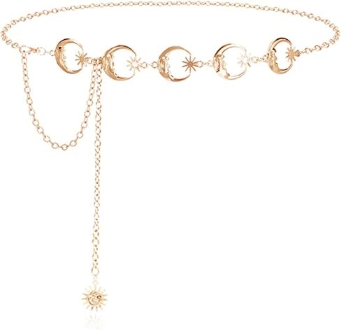 Belly Chain for Women Waist Chain Belt Long Tassel Waist Chain Multilayer Body Chain for Dress Fashion Link Body Chain in Saudi Arabia