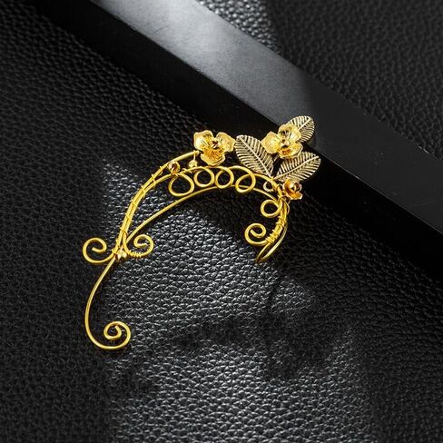 فريش مي اقراط اذن قزم، اقراط كريستال ملفوفة بسلك معدني غير مثقوب، مجوهرات اقراط عتيقة للنساء in Kuwait