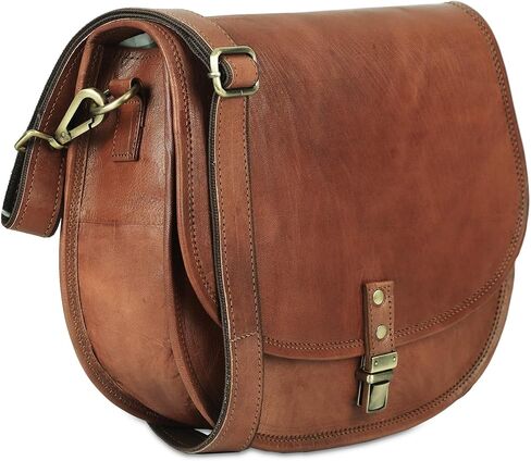 اوربان ليذر شنط كتف طويلة تمر بالجسم للنساء، شنط يد كلاسيكية بنية بتصميم بوهو ساتشيل للسيدات، شنطة يد عصرية للسفر، محفظة جوال للنساء، لون بني in Kuwait