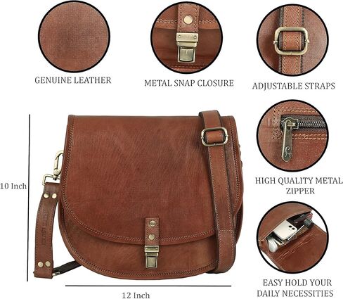 اوربان ليذر شنط كتف طويلة تمر بالجسم للنساء، شنط يد كلاسيكية بنية بتصميم بوهو ساتشيل للسيدات، شنطة يد عصرية للسفر، محفظة جوال للنساء، لون بني in Kuwait