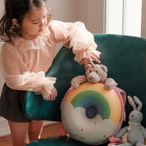 حقيبة ظهر Zoy zoii للأطفال، حقيبة ظهر لطيفة للأطفال الصغار هدية للفتيات الصغيرات، حقيبة سفر صغيرة للأطفال في مرحلة ما قبل المدرسة ورياض الأطفال - قوس قزح in Kuwait