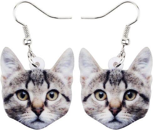 Bonsny Acrylic Drop Dangle Sweet Cat Earrings Jewelry For Women Girls Kids Gift Charms accessories in Kuwait