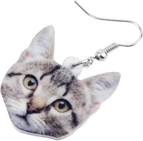 Bonsny Acrylic Drop Dangle Sweet Cat Earrings Jewelry For Women Girls Kids Gift Charms accessories in Kuwait