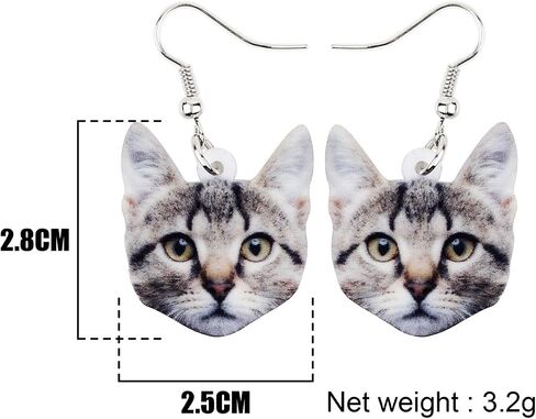 Bonsny Acrylic Drop Dangle Sweet Cat Earrings Jewelry For Women Girls Kids Gift Charms accessories in Kuwait