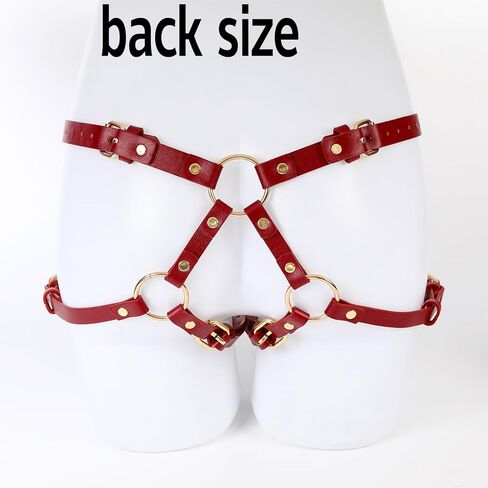 hxfivver حزام على السراويل، حزام حزام قابل للتعديل على حزام تسخير حمالة سراويل داخلية للنساء للجنسين ملخصات دور اللعب الأحمر in Kuwait
