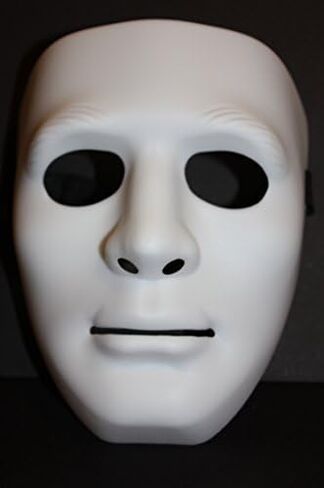 Mask Full Face Plastic Plain Costume Party Dance Crew for Hip Hop Dance/Opera White in Saudi Arabia