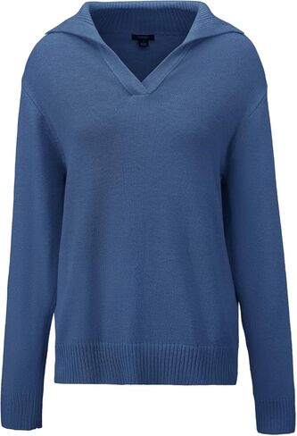 Tapata Womens Sweaters Collared Polo Shirts V Neck Casual Winter Pullover Sweater Long Sleeve Tops Lapel Solid Color in Kuwait