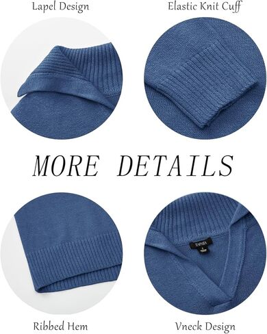 Tapata Womens Sweaters Collared Polo Shirts V Neck Casual Winter Pullover Sweater Long Sleeve Tops Lapel Solid Color in Kuwait