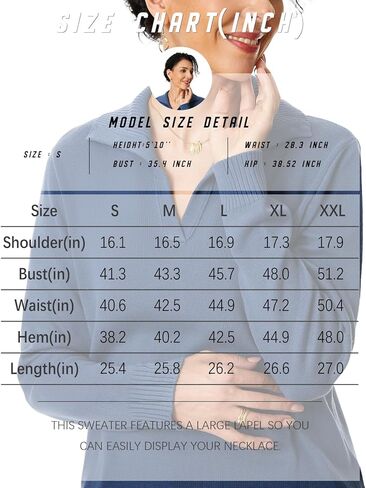 Tapata Womens Sweaters Collared Polo Shirts V Neck Casual Winter Pullover Sweater Long Sleeve Tops Lapel Solid Color in Kuwait