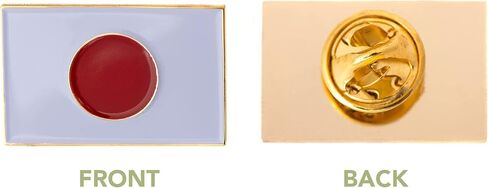 Japan Flag Lapel Pin Country Enamel Made of Metal Souvenir Hat Men Women Patriotic Japanese (Rectangle Pin) in Saudi Arabia
